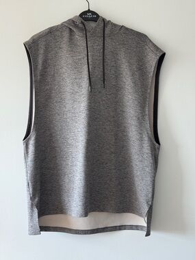 Lululemon Breaking Bounds Sleeveless Hoodie Heathered Gray - Estimated Sz XL/XXL